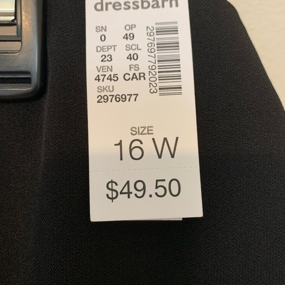 NWT Jones Studio (16W) Black Lined Skirt with elastic - Picture 6 of 13